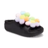 Classic Cozy Daisy Clogs “Black Multi”