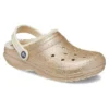 Classic Glitter Lined Clogs “Gold White”
