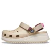 Classic Hiker Clogs “Beige White Red”