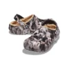 Classic Lined Bleach Dye Clogs “Black White Beige”
