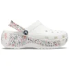 Classic Platform Americana Paisley Clogs “White”
