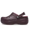 Classic Platform Lined Clogs “Dark Cherry”