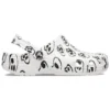 Classic Skull Print Clogs “White Black”
