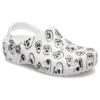 Classic Skull Print Clogs “White Black”