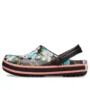 Crocband Seasonal Graphic Clogs “Black White Pink”