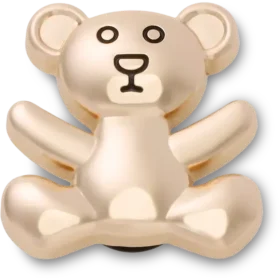 Gold Teddy Bear Jibbitz Shoe Charm Gold Teddy Bear Jibbitz Shoe Charm