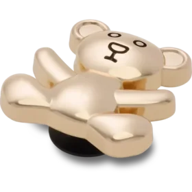 Gold Teddy Bear Jibbitz Shoe Charm Gold Teddy Bear Jibbitz Shoe Charm