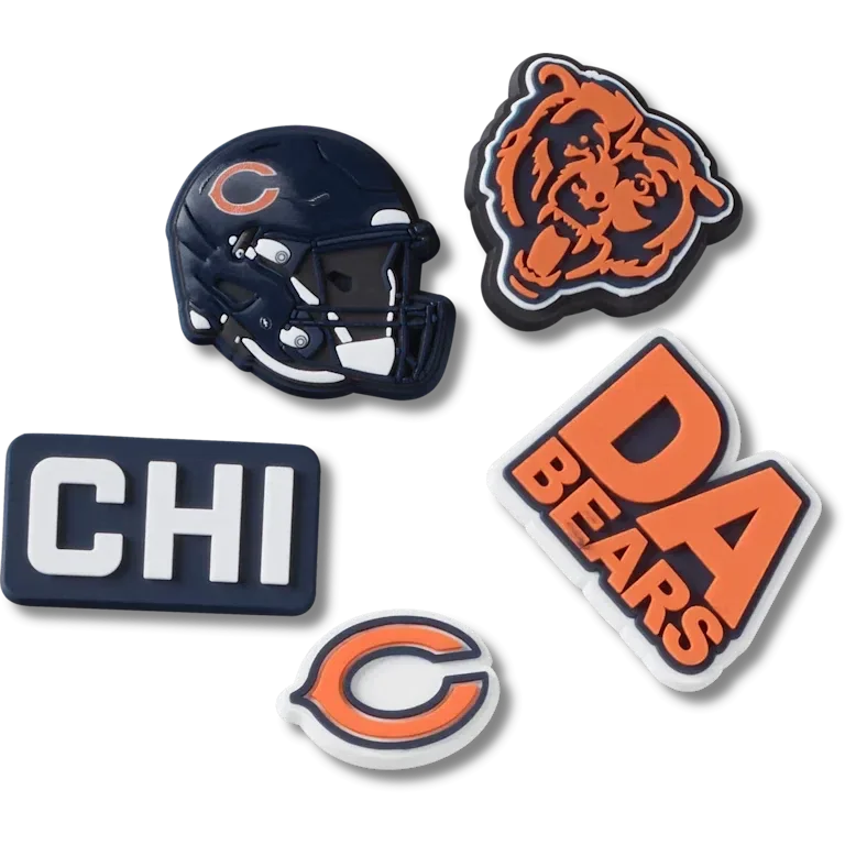 Nfl Chicago Bears 5 Pack Jibbitz Shoe Charm Nfl Chicago Bears 5 Pack Jibbitz Shoe Charm