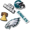 Nfl Philadelphia Eagles 5 Pack Jibbitz Shoe Charm