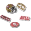 Nfl San Francisco 49Ers 5 Pack Jibbitz Shoe Charm